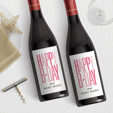 Happy Birthday Wine Label Download