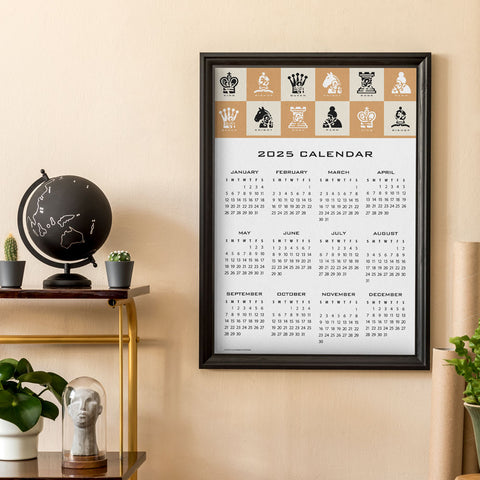 Chess Piece 2025 Wall Calendar Download