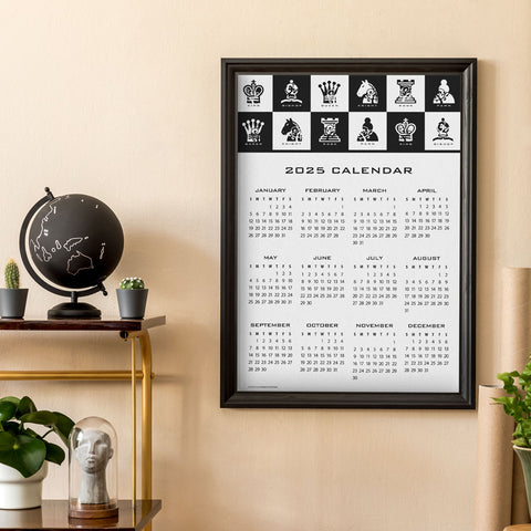 Chess Piece 2025 Wall Calendar Download