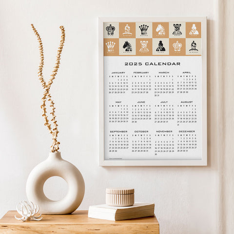 Chess Piece 2025 Wall Calendar Download