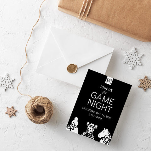 Game Night Invitation Postcard Download