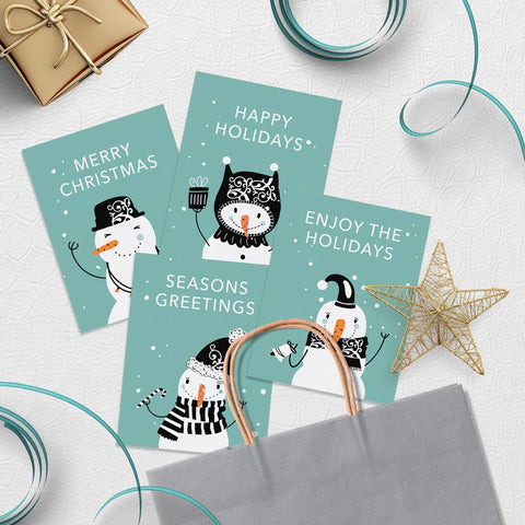 Snowmen Collection Holiday Greetings Bag Stuffers Download