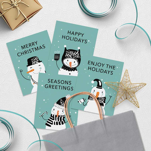 Snowmen Collection Holiday Greetings Bag Stuffers Download